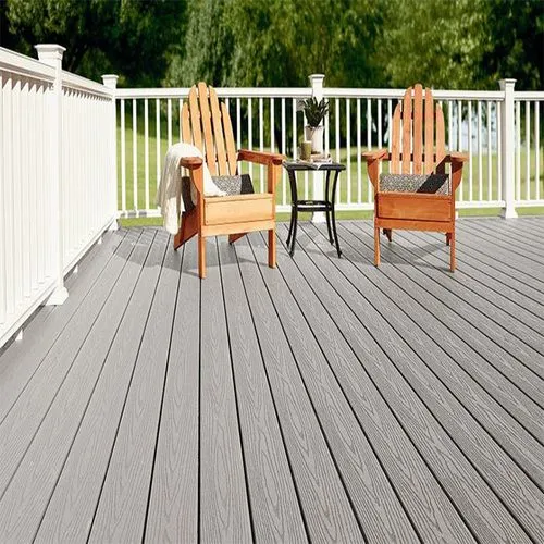 Tablier en plastique en bois composite 25mm épaisseur balcon WPC Decking matériel