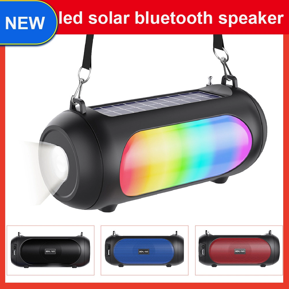 Outdoor Solar Portable Sound Wireless Speaker with RGB Light