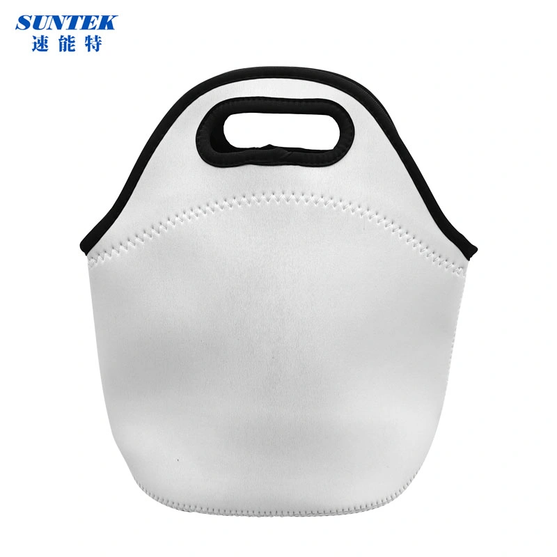 Neue Ankunft Sublimation Blank Neopren Black and White Box Thermal Mittagstasche Kühltasche für Lebensmittel