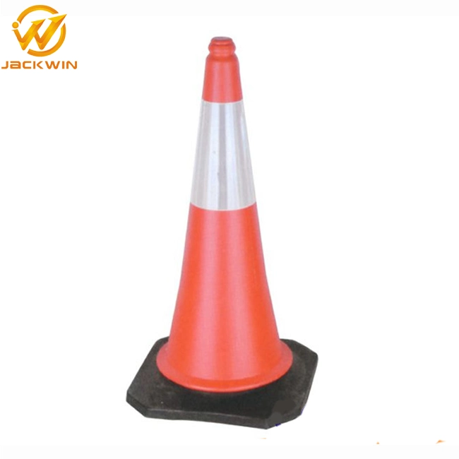 750mm Height Traffic PE Plastic Sports Cones with Rubber Base