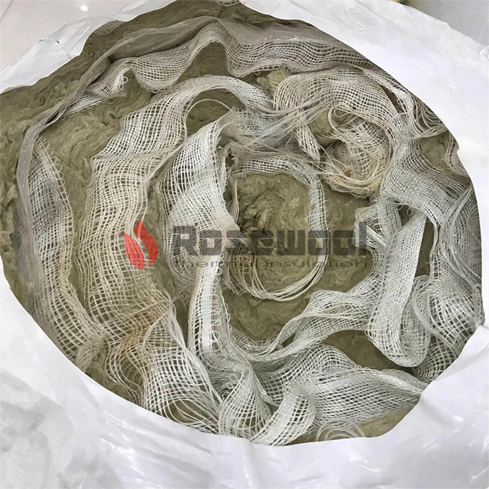 25-100mm 60-150 Kg/M&sup3; Sound Absorption Rock Wool Blanket Insulation with One Side Wire Mesh