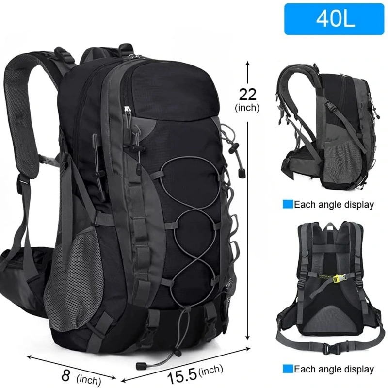 Mochila ligera para caminatas al aire libre con cubierta impermeable al aire libre