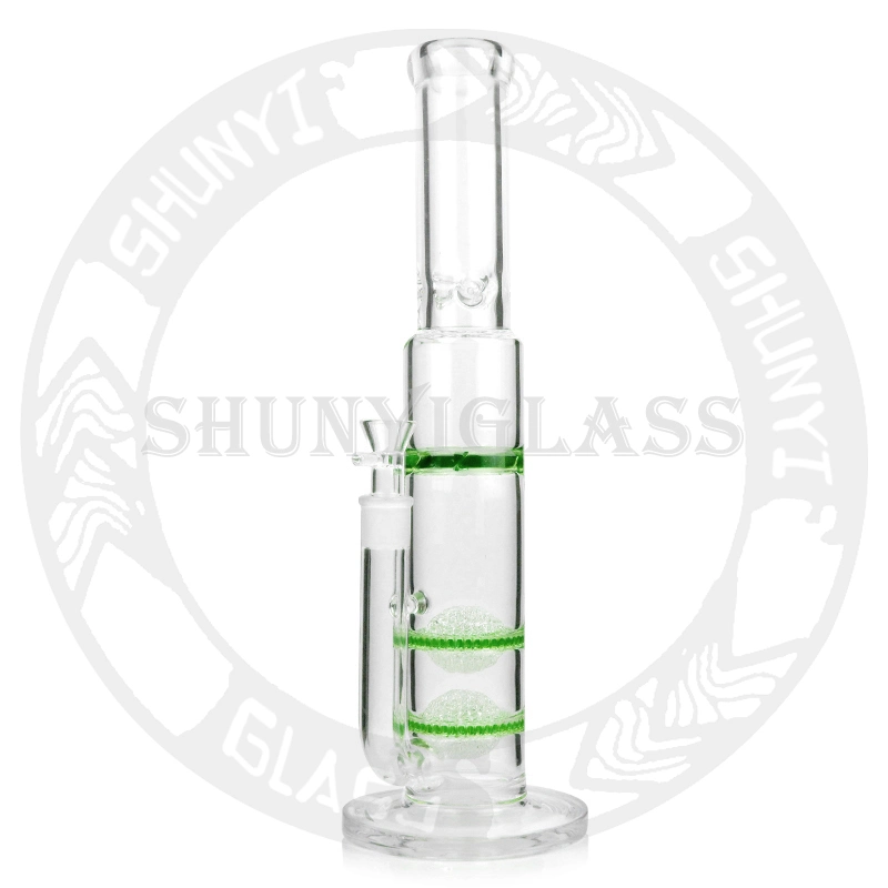 Masiva 18 pulgadas de doble Reseau PERC DAB Rig de vidrio Hookah Fumando tubo de agua