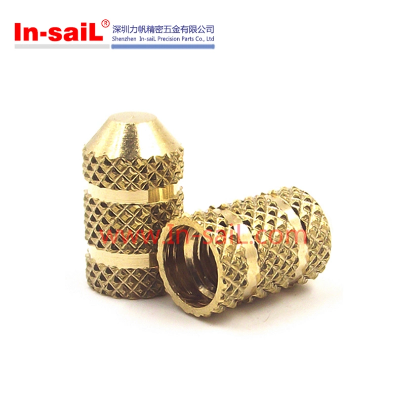 Manufacture Customized Ultrasonic Threaded Insert Diamond Knurls Brass Insert Nut