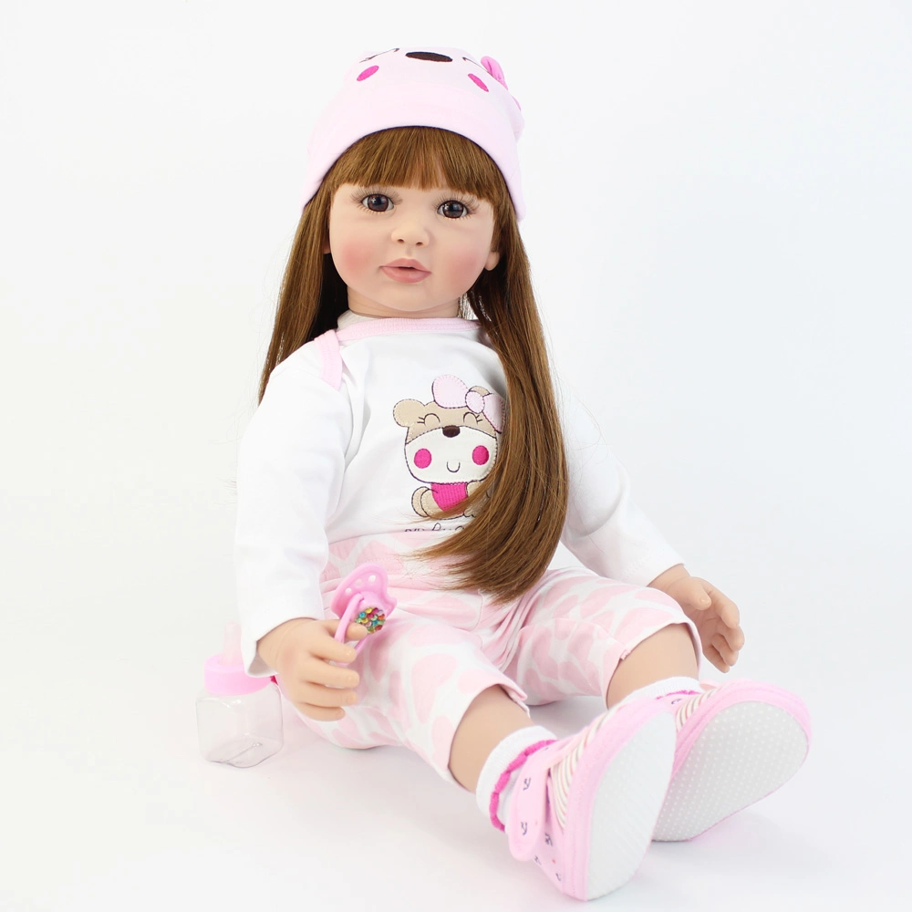 Оптовая торговля 24 дюйма возрождается детский кукла мягкой ткани тела жива возрождается Boneca Collectible малыша игрушки для детей одноклассниками подарки