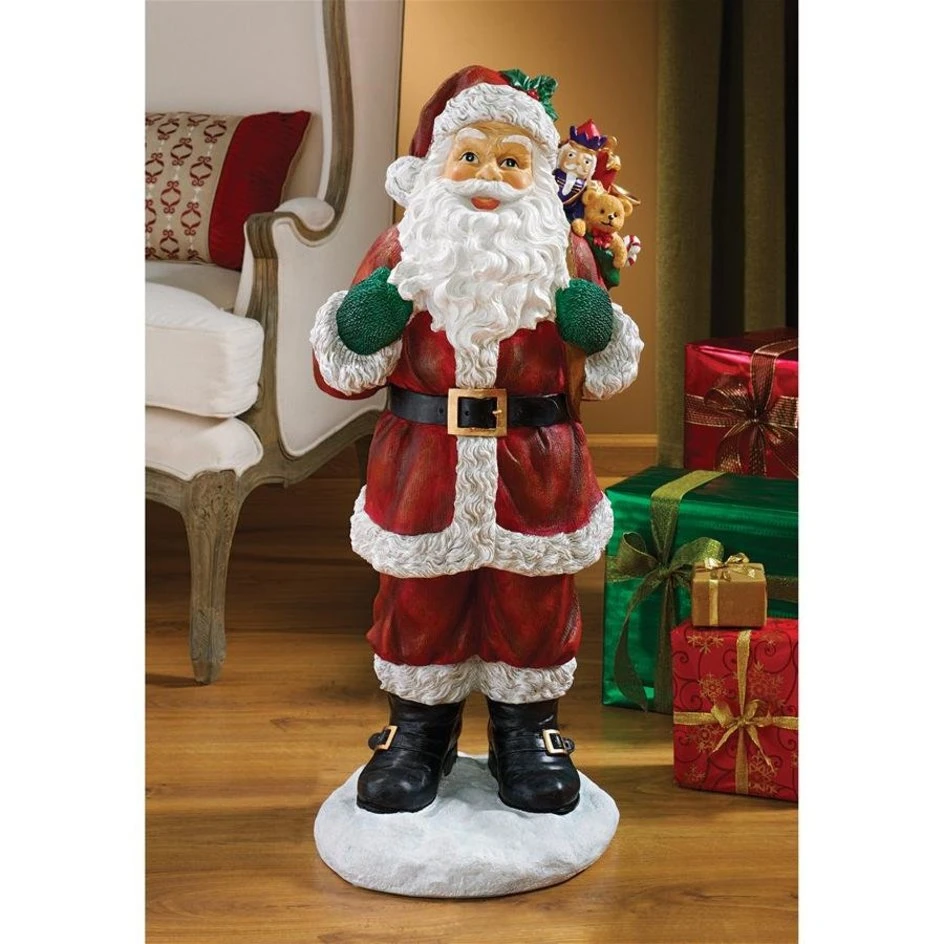 Custom Hot Sales Resin Crafts Santa Claus Holiday Statue Home Decor Figure