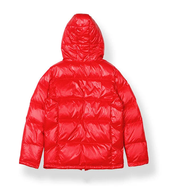 Outdoor Multi Zipper Decoration Red Winter Down Jacket