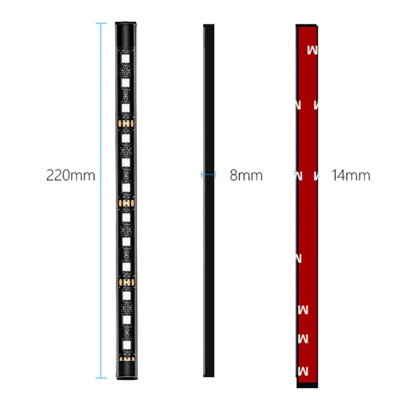 LED Lights for Helmet Mini Motorcycles Head with Brake Tail Bi Projector Aux Switch Auxiliary Strip of Motorcycle Driving Light