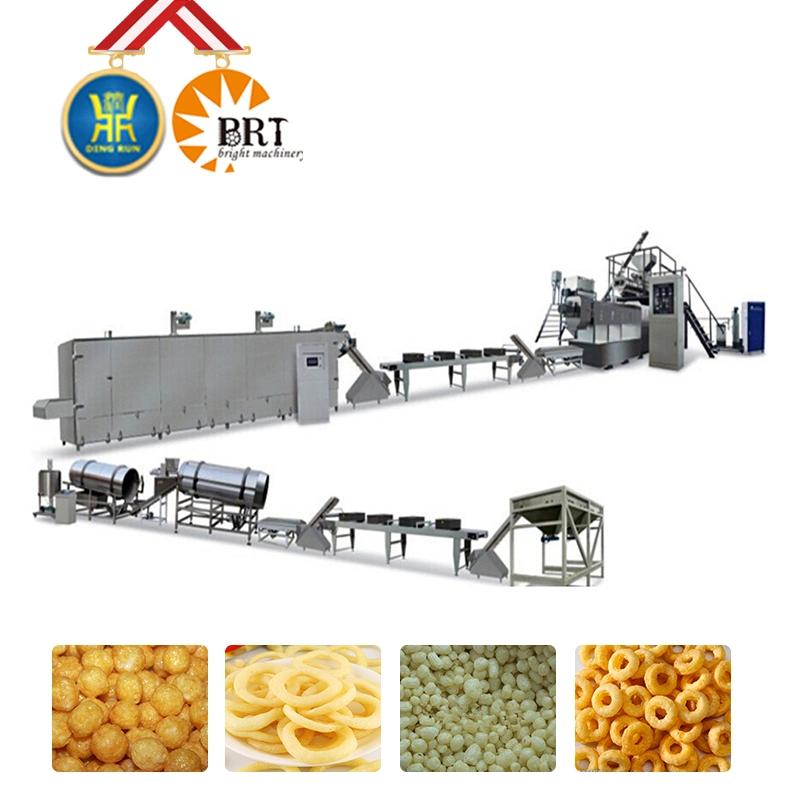 Flavored Expanded Bite Size Corn Snack Food Production Line Machinery