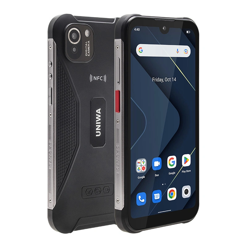 12 de Android teléfono móvil estilo robusto Uniwa W555 Versión Global lector NFC y Sos Botón Zello/3G Smartphone 4G