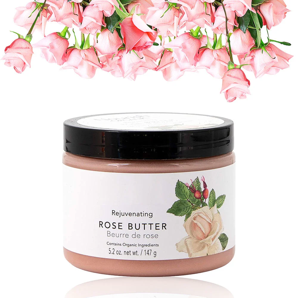 Private Label producto mejor vendido Skin Whitening aligerar Vegan Rose mantequilla corporal Natural