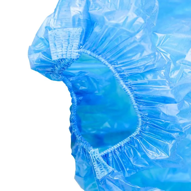 غطاء جلبة بلاستيكي PE أزرق مقاوم للماء للاستخدام مرة واحدة