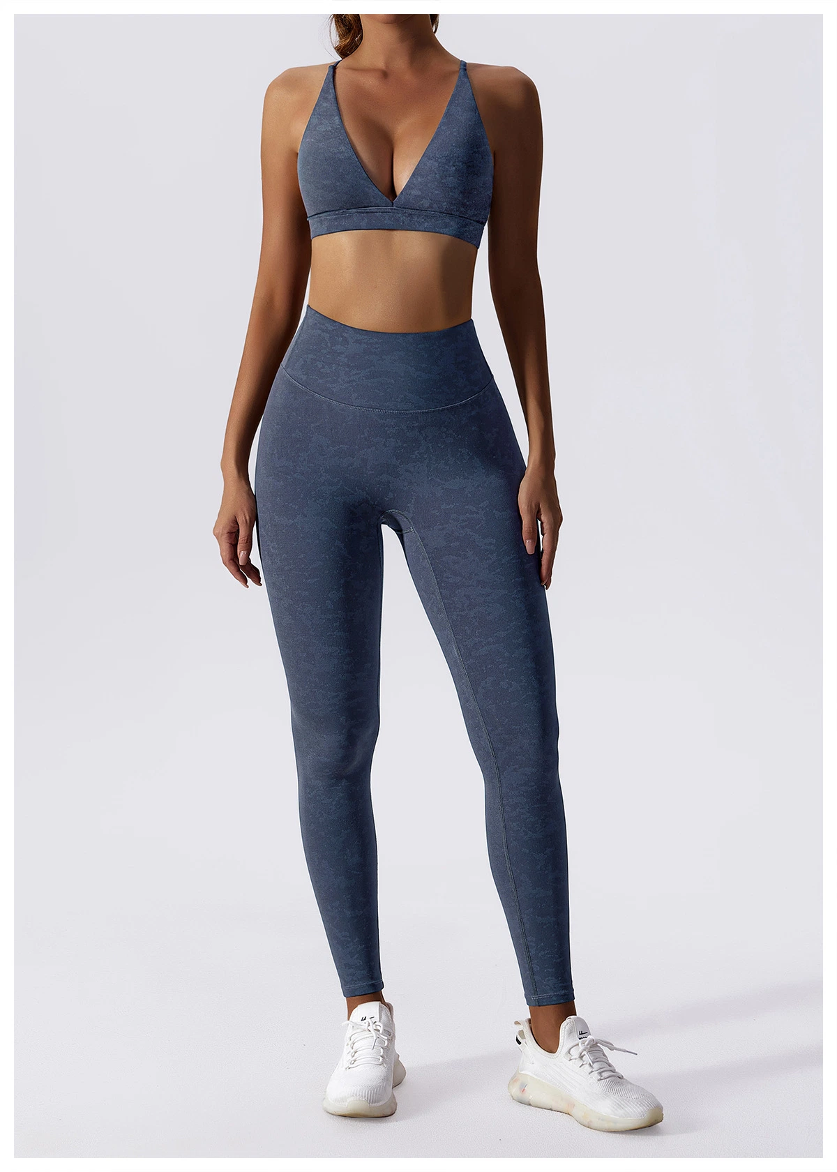 Femmes Logo Personnalisé Entraînement Sport Yoga Leggings et Ensemble de Soutien-Gorge