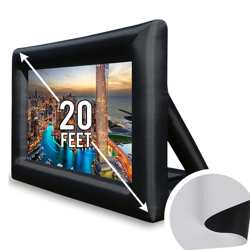Tejido de tela ecológica Proyector de pantalla de proyección exterior de PVC para inflable Pantalla de películas