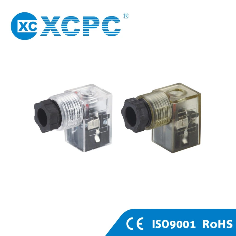 DIN 43650A Valve Solenoid Coils Connector LED Indicator DC Volt