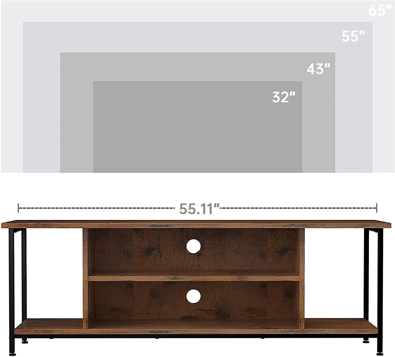 TV Stand for Tvs up to 65 Inches, TV Console Media Cabinet with Storage, TV Cabinet Unit with Shelving