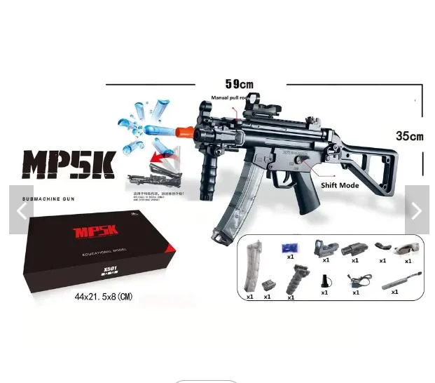 2024 Vente à chaud MP5K Sniper fusil Pellet plastique Airsoof canons Pistolet à jouets pour boule de gel à motif de gel pour adulte Water Gell