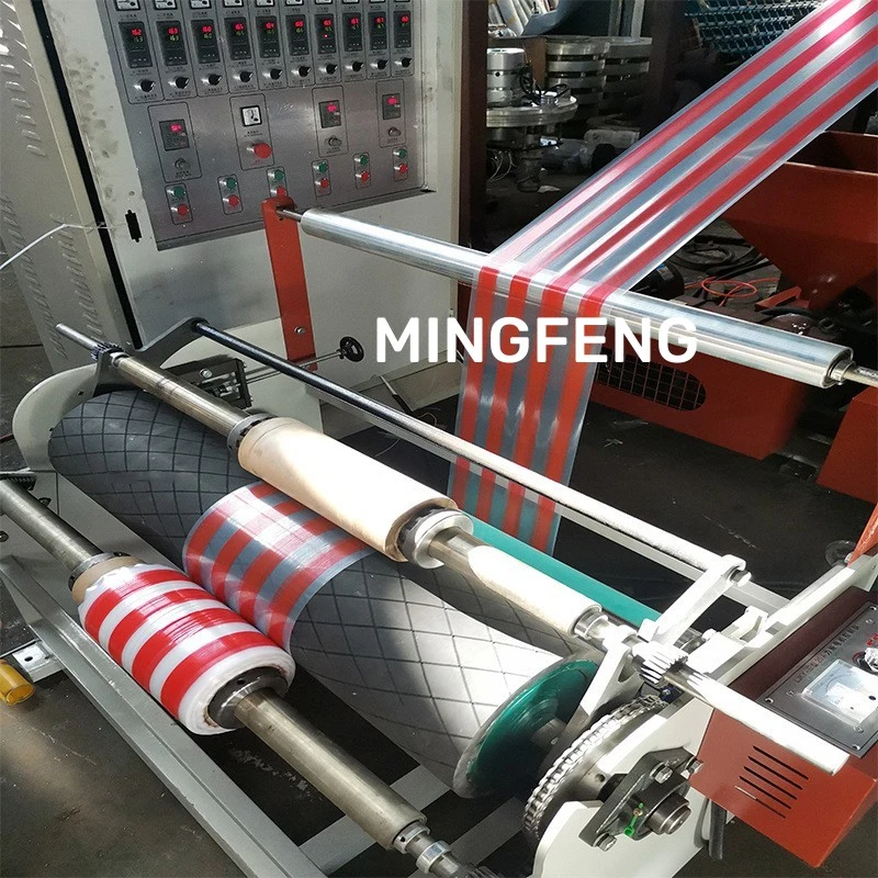 Sj-40X2-600 PE Double Color Strip Film Blowing Machine Set