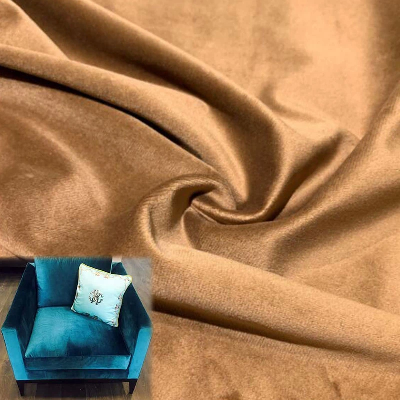 Soft Corduroy Suede Flocking Velvet 100 % Polyester Fabric Home Textile for Upholstery Furniture Sofa and Curtain Chair