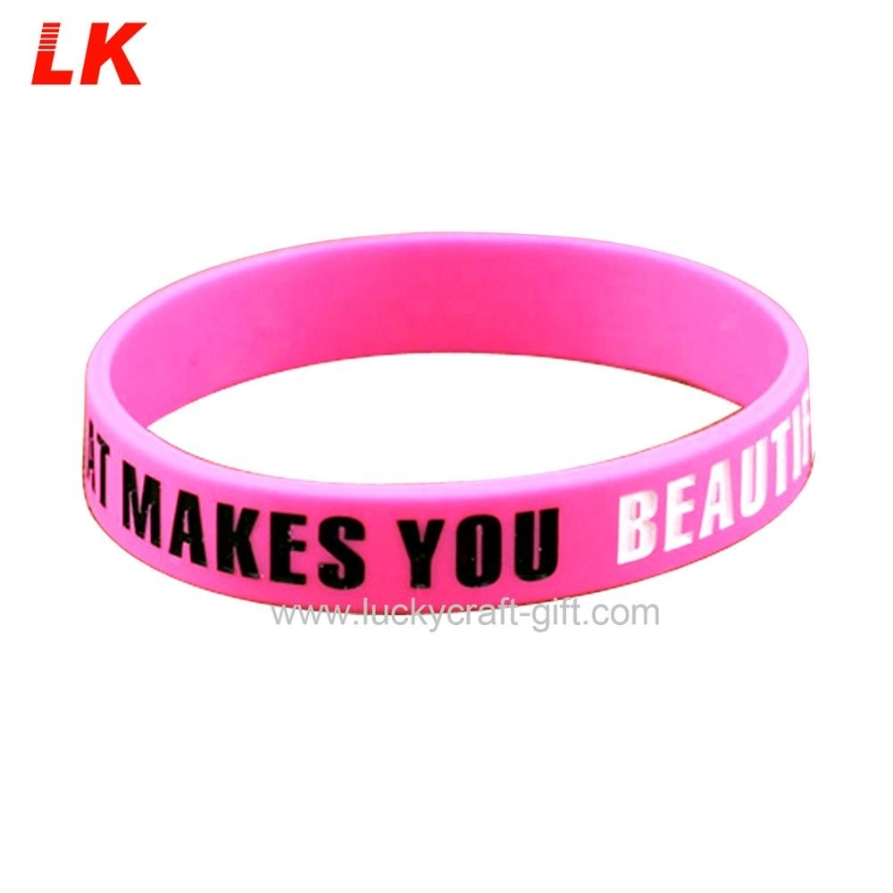 Sporty Stylish Gift Custom Logo Silicone Sports Logo Rubber Wristband