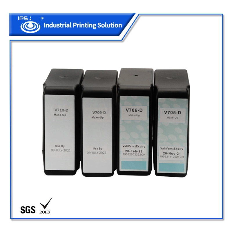 Videojet 1000 Series Printing Ink Cartridge Compatible 750ml V717-D Makeup Solvent with SGS RoHS Certificate and MSDS