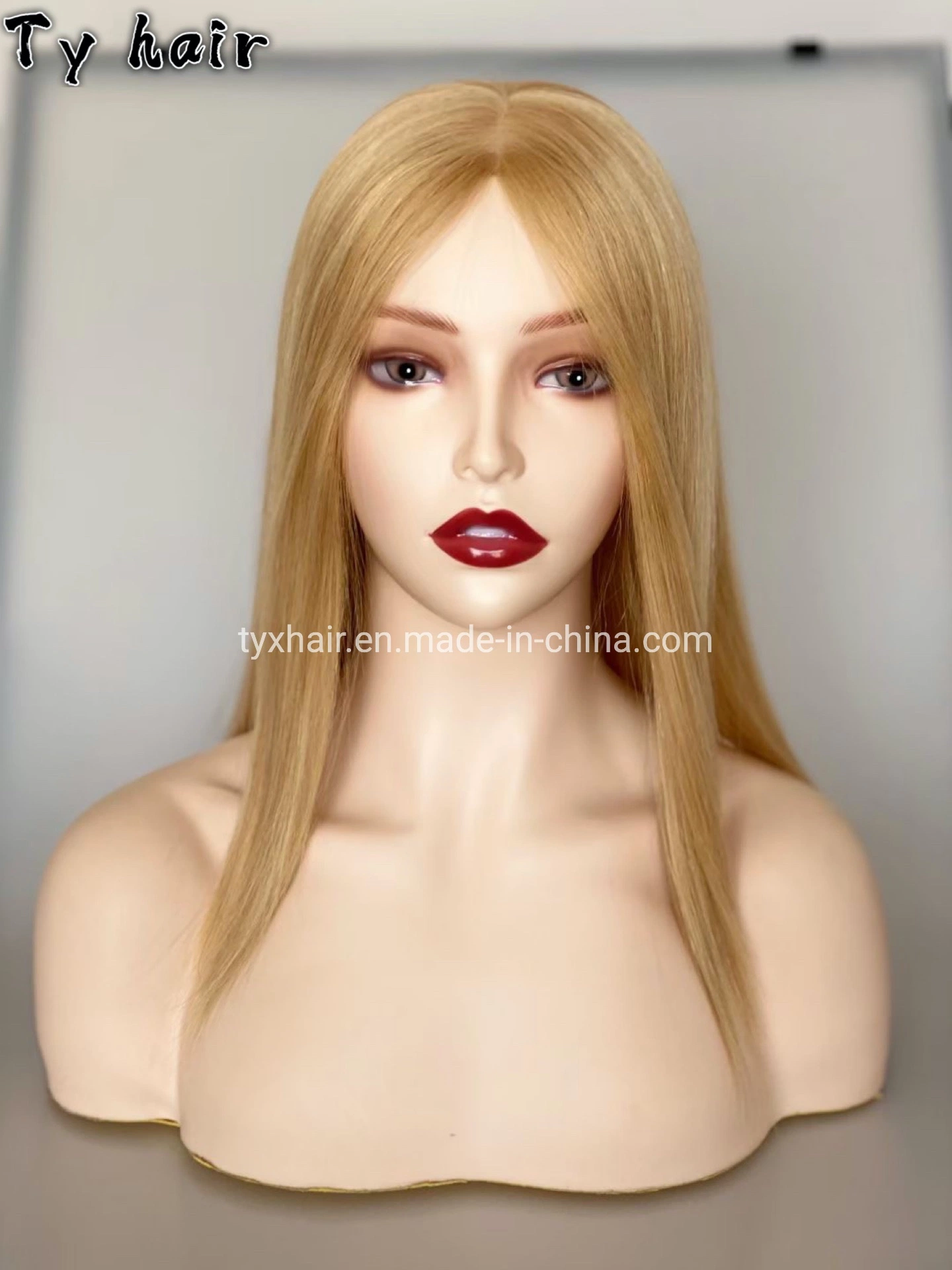 Hand Tied Mono Top Lace Front Women Wig Natural Looking Premium Human Remy Hair Full Hand Tied Lace Wig