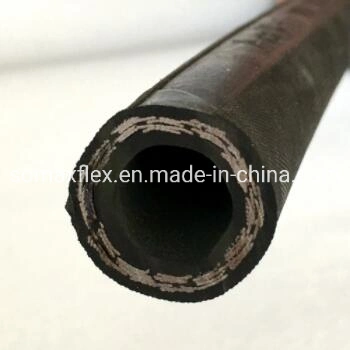 China Supplier of SAE100 R3 R6 High Tensile Fiber Braided Hydraulic Rubber Hose