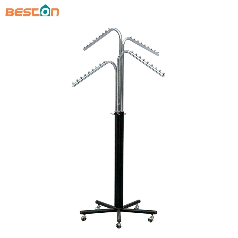 Chrome Metal Wire Clothes Garment Display Stand Display Hanging for Shop