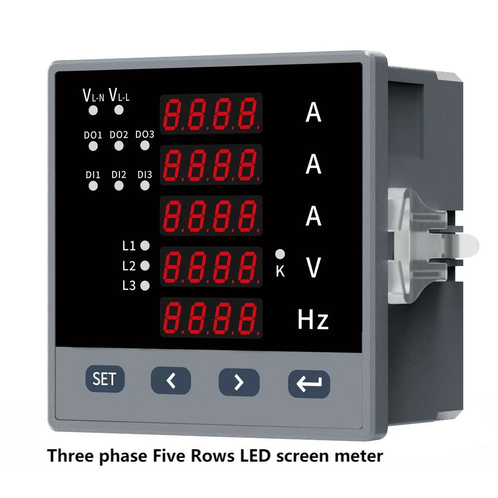 Geya Gy500-3A4y 3 corriente de fase Digital programable Smart eléctrico DC Medidor de energía con 220V AC RS485 OEM ODM