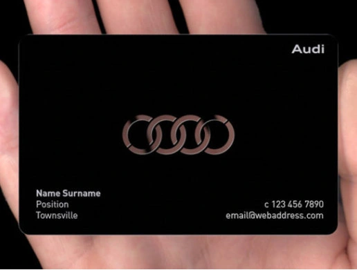 Benutzerdefinierte Black Metal Edelstahl Business Name Card