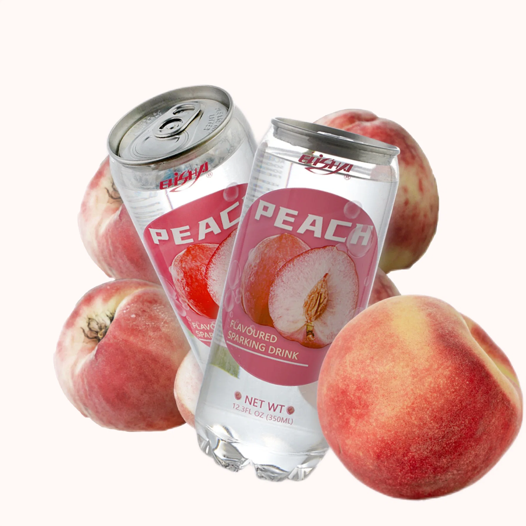 Hot Sale Soda Drink 350ml Peach Fruit Flavor Sparkling Water