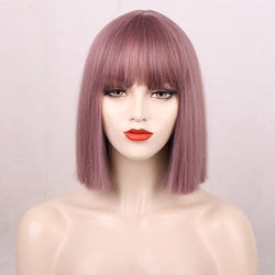 Straight Hairstyle 12 Inch Short Bob 100% Remy Lace Front Wigs Human Hair