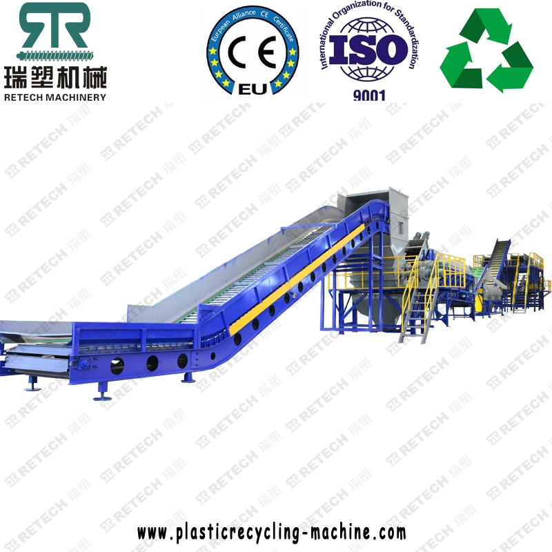 Hot Sale Pet Crushing Plant for Plastic Bottle Recycling Washing to Flakes by Cold and Hot Washer