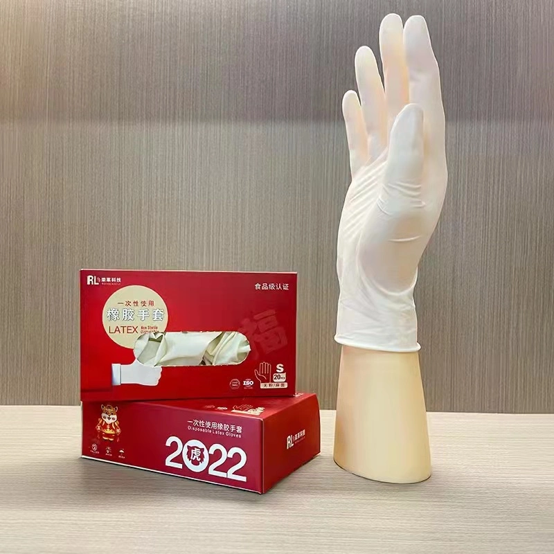 Medical Protective Disposable Tattoo Safety Work Glove, Rubber Medical Examination Latex Gloves