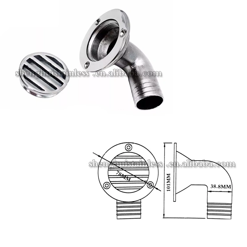 Boat Bend Floor Drain Fine Workmanship Smooth Boat Water Draining Device