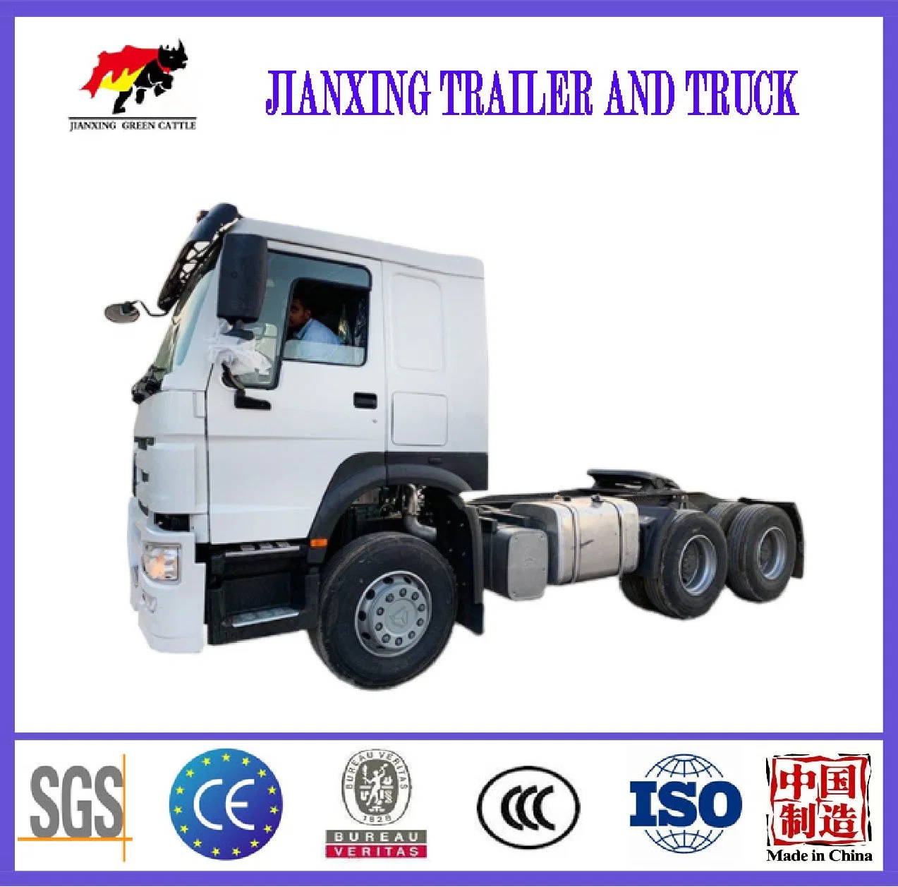 6*4 Sinotruk Cabeça do Trator 380HP caminhão trator