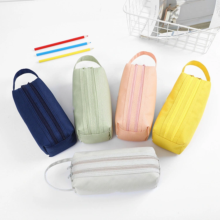 Wholesale/Supplier New Student Hand-Held Stationery Pen Bag Colorful Oxford Pencil Case