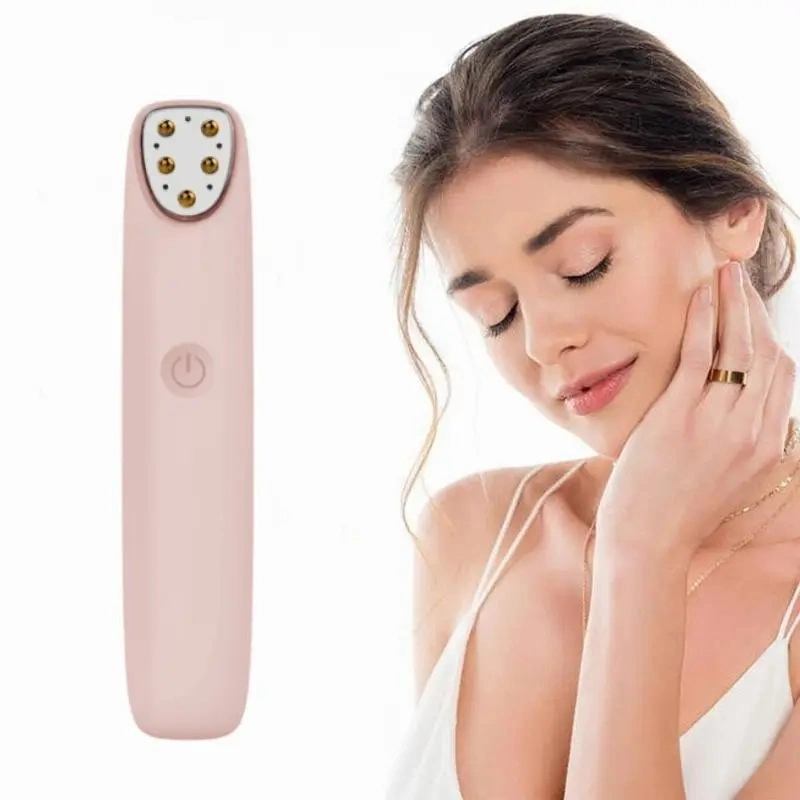 Antirides cercle foncé dépose EMS RF Chauffage Soins de la peau des vibrations de l'oeil infrarouge Massage Wand