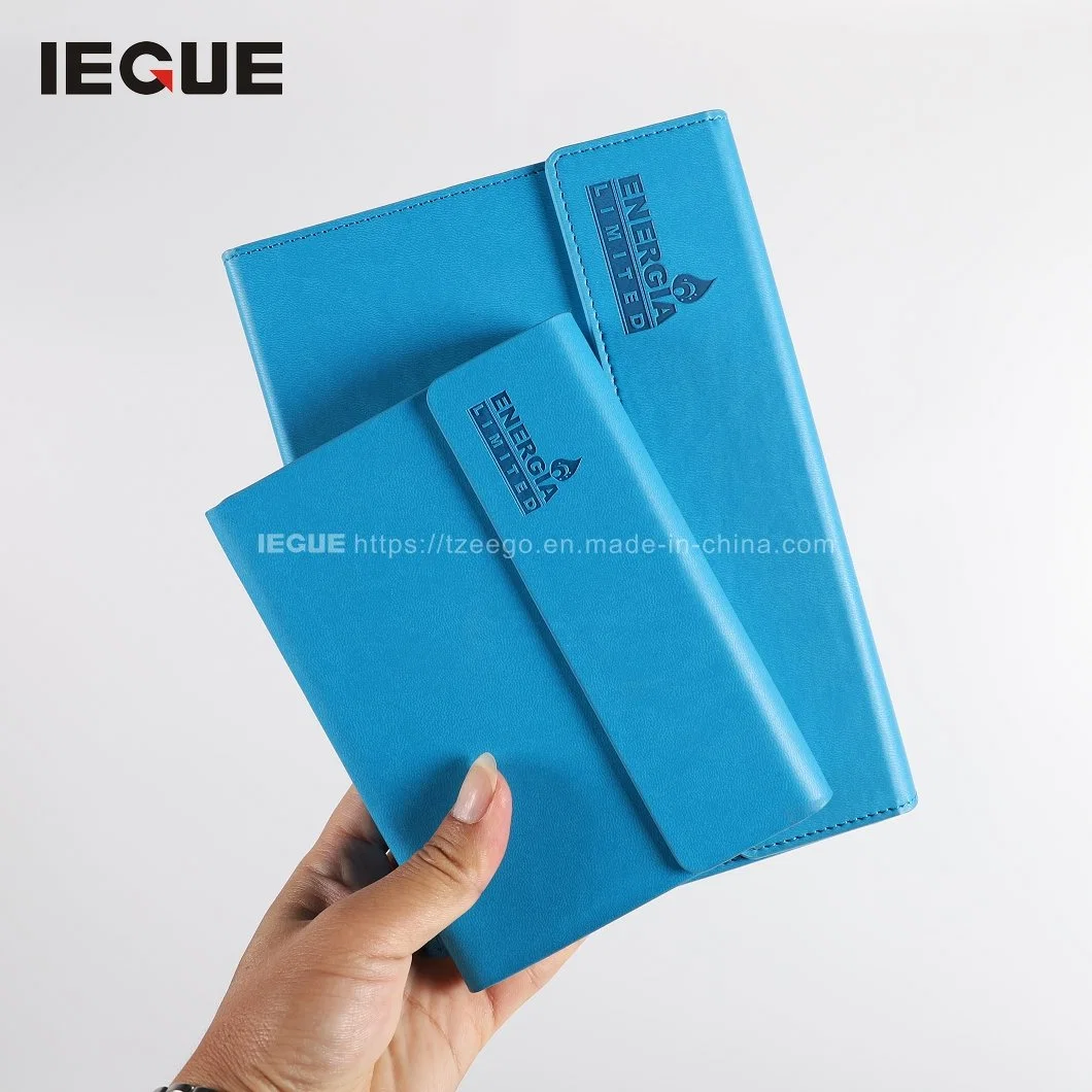 Personalize Premium Refill Lined Note Book with Logo Leather Cover Magnetic Buckle Budget Note Book