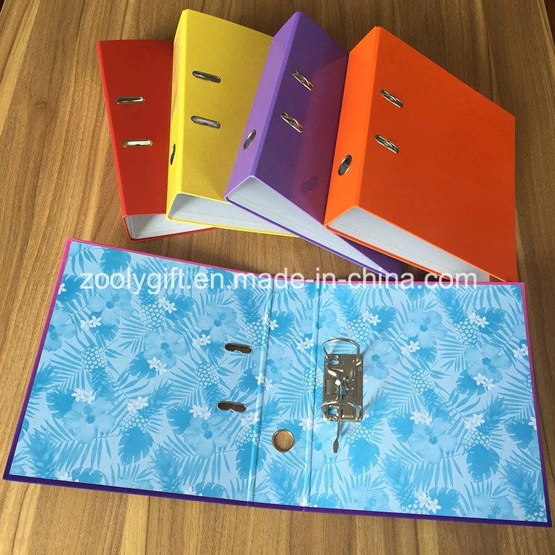 Assorted Color Printing A4 FC 3" Paper Lever Arch File Clip File Ring Binder 2" Paper Lever Arch File Folder