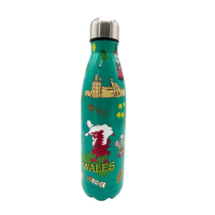 Recuerdo la impresión de logotipo personalizado regalo Botella de Agua de Acero Inoxidable Matraces de vacío