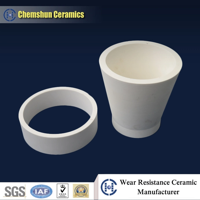 High Temperature 92% Alumina Ceramic Tube Pipe for Furnace Processing