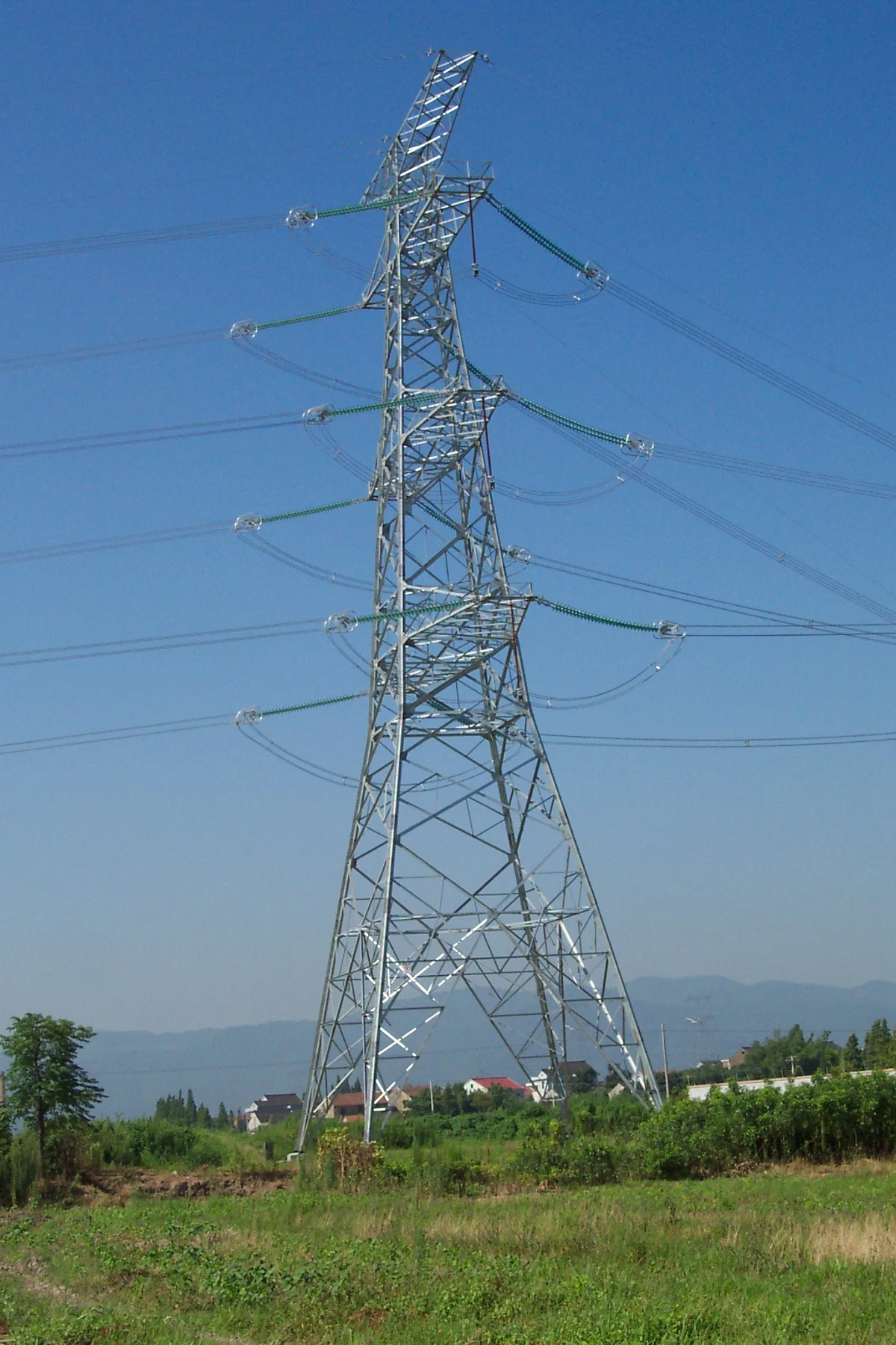 Hot-DIP Galvanized High Voltage Power Transmission Line Steel Pole Tower