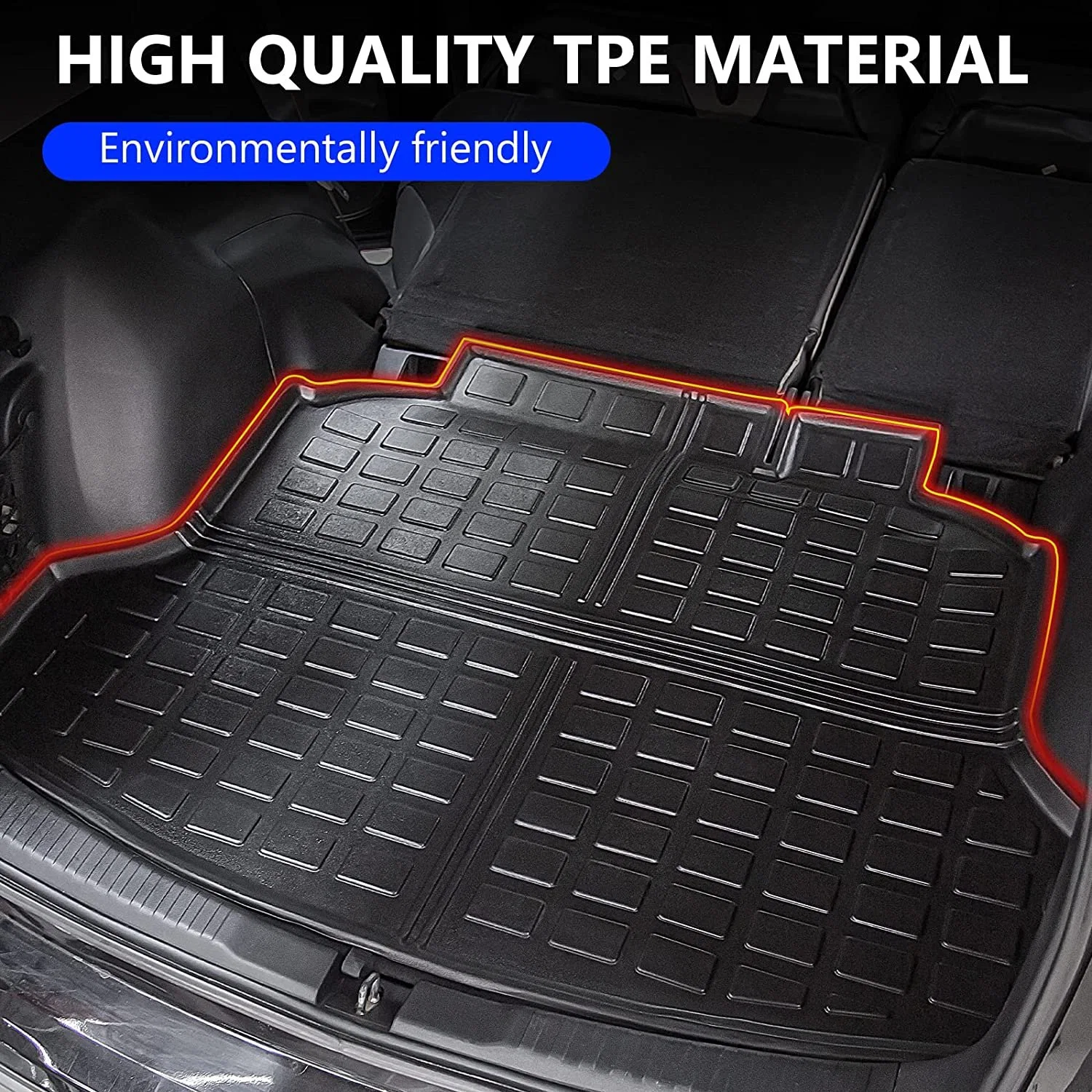 Tapis de coffre TPE haute qualité pour voiture, adapté à 2012-2016 Honda CRV Tapis de chargement