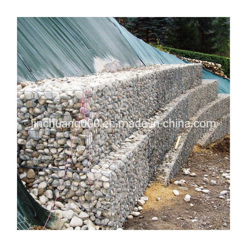 Fábrica china gaviones galvanizados soldado Gabion Box canastas de piedra de la malla de alambre