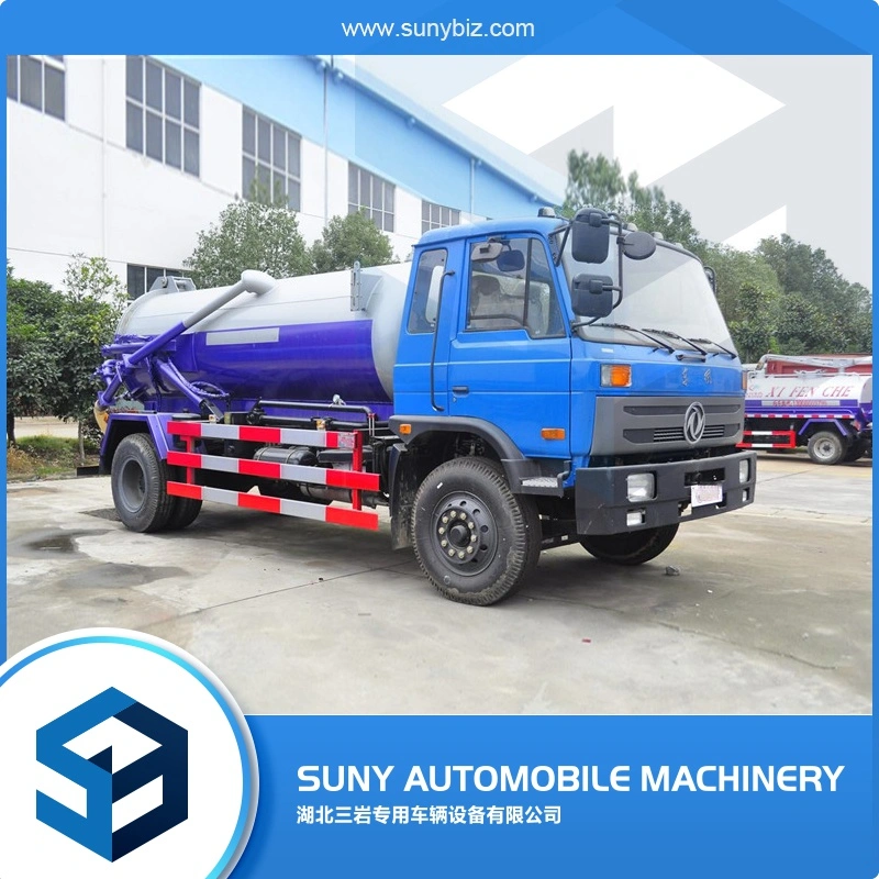 Dongfeng 8-10 Cubic Miters Vacuum Sewage Fecal Suction Tank Truck