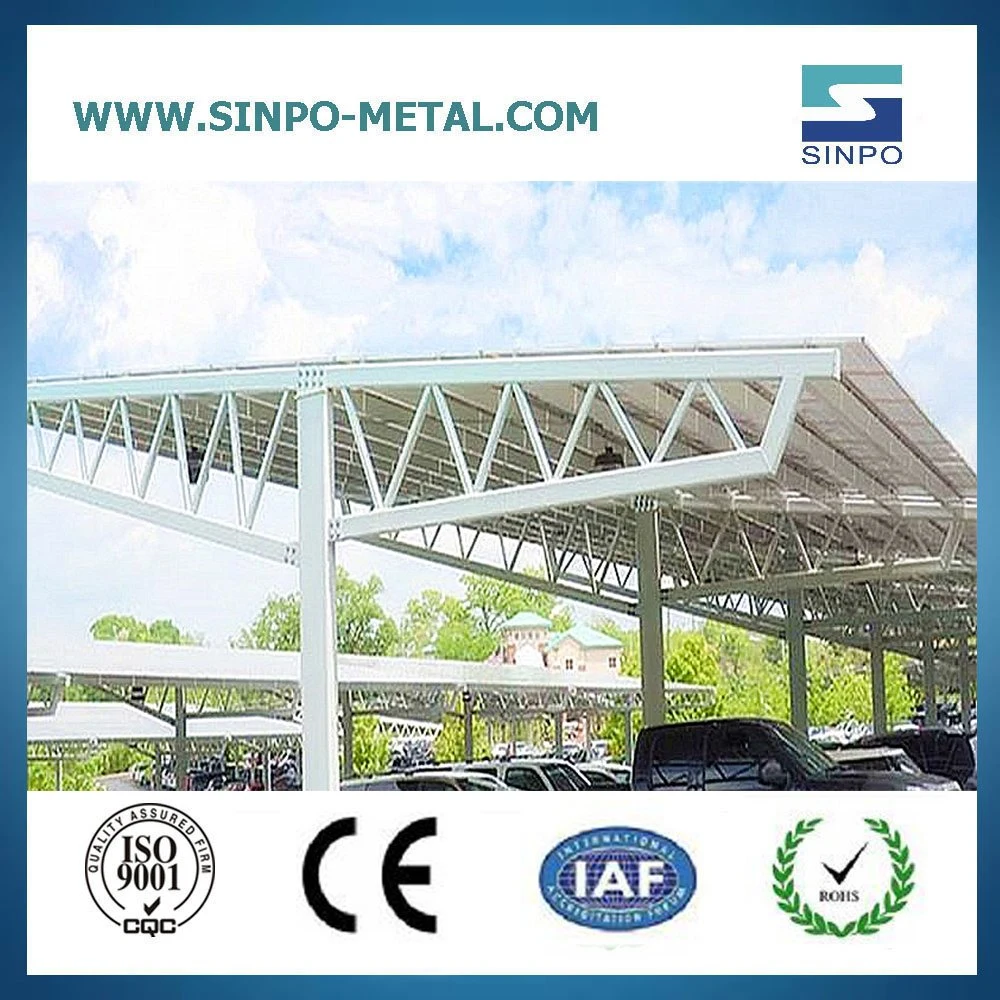 Carbon Steel Solar Mounting Carport System Solar Car Park Price