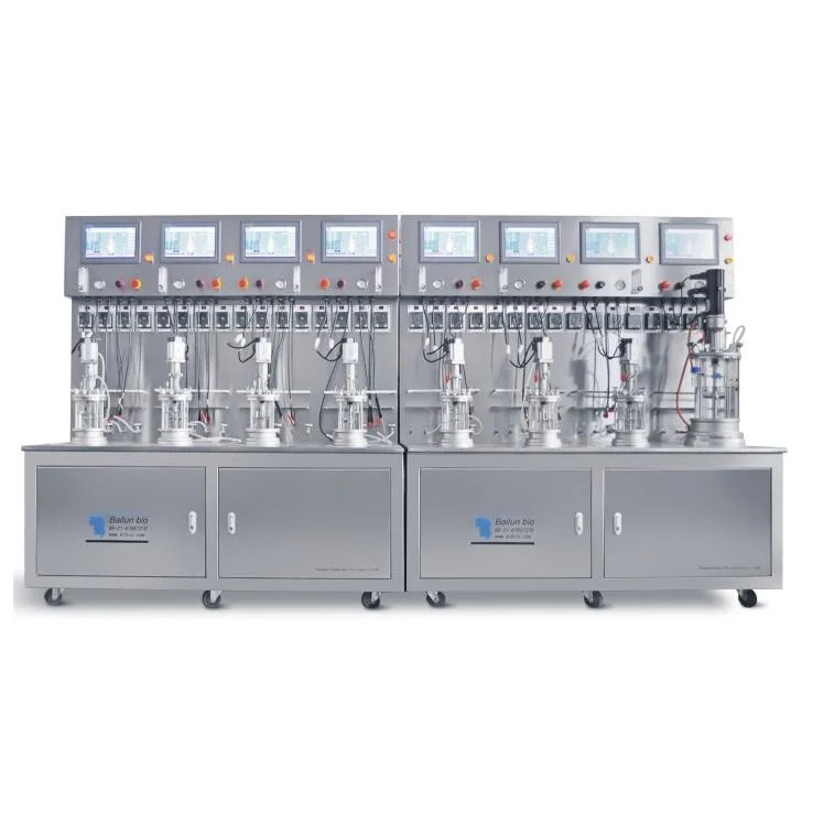 Glass Enzyme Lab Bio Fermenter Fermentor Bioreactors with Biological Process Controller and High Efficient Screen Retention Structure