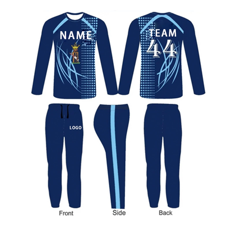 Personalizada OEM Poliéster Sublimação Cricket Equipe Uniforme Jersey Cricket Camisas