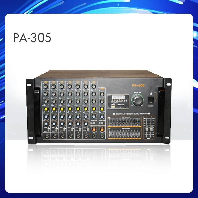 PA-305 500W Professional EQ Karaoke Mixing Amplifier, Built-in Bt, USB Playback